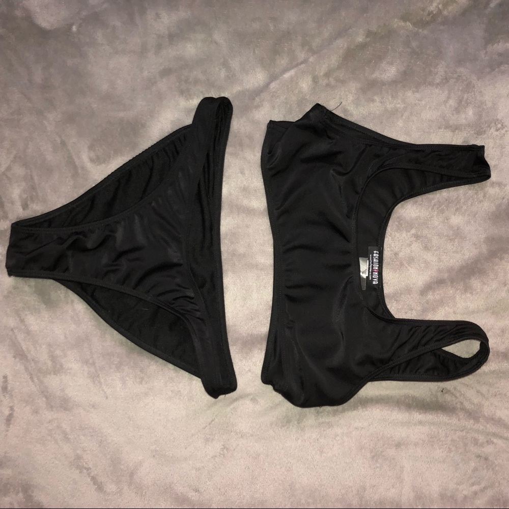 black two piece swimsuit